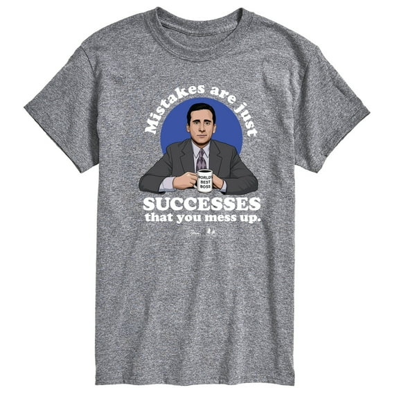The Office - Michael Mistakes Are Successes You Mess Up - Men's Short Sleeve Graphic T-Shirt
