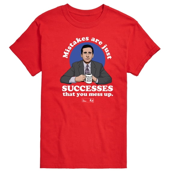 The Office - Michael Mistakes Are Successes You Mess Up - Men's Short Sleeve Graphic T-Shirt