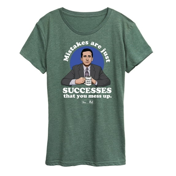 The Office - Michael Mistakes Are Successes You Mess Up - Women's Short Sleeve Graphic T-Shirt