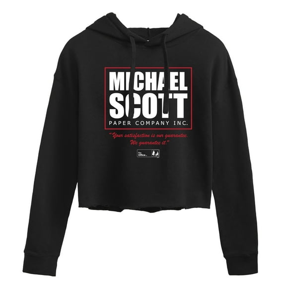 The Office - Michael Scott Paper - Juniors Cropped Pullover Hoodie