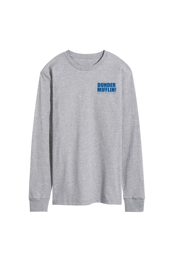 - Office Grid - Men's Long Sleeve Graphic T-Shirt