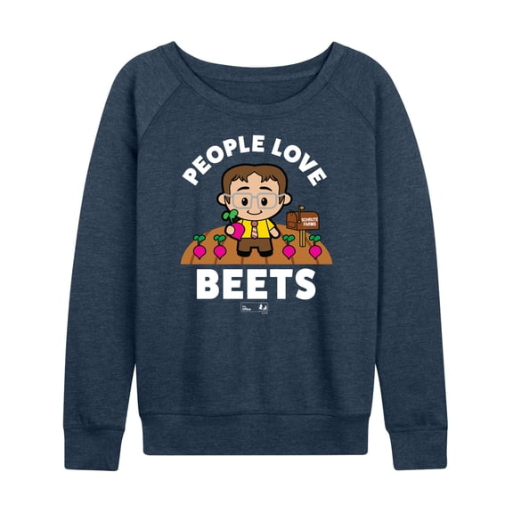 The Office - People Love Beets - Women's Lightweight French Terry Long Sleeve Shirt