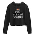 thumbnail image 1 of The Office - Ryan Fire - Juniors Cropped Pullover Hoodie, 1 of 5