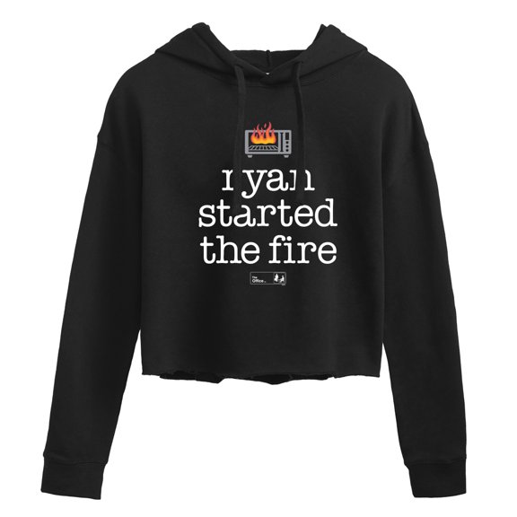 The Office - Ryan Fire - Juniors Cropped Pullover Hoodie