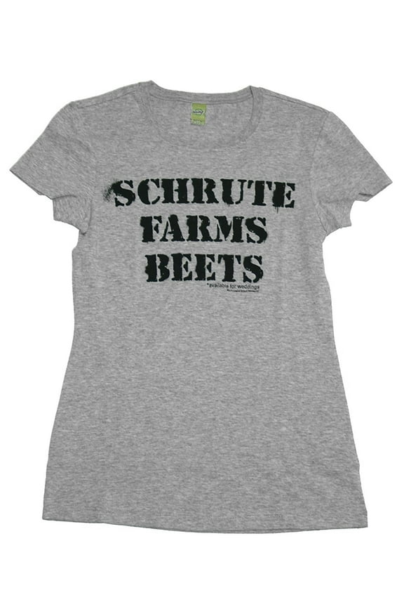 The Office Schrute Farm Beets Gray Juniors T-Shirt