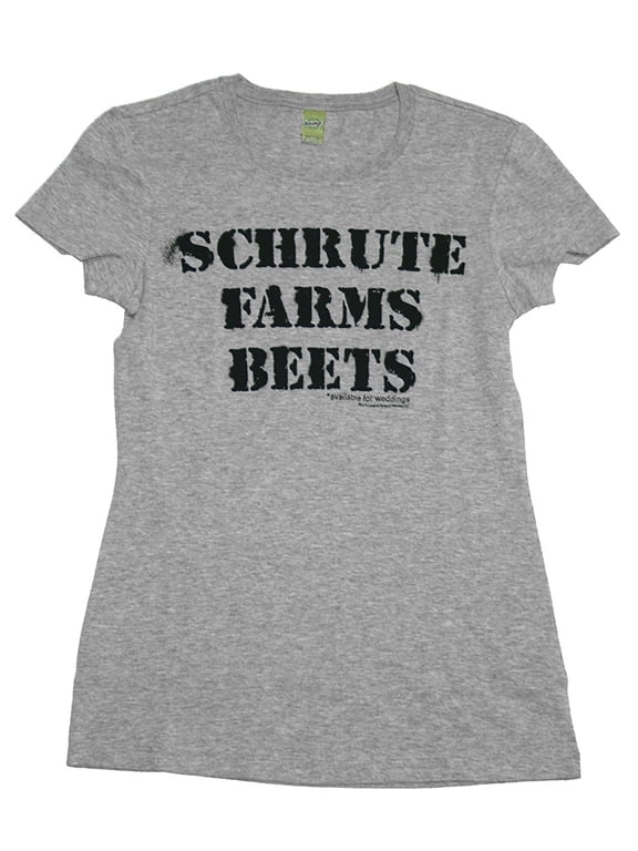 The Office Schrute Farm Beets Gray Juniors T-Shirt