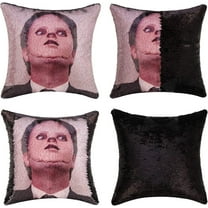 The Office Schrute Pillow Covers Sequin Pillow Cases Funny Gag Gifts Reversible Sequin Pillow Cover Decorative 16x16 Inches