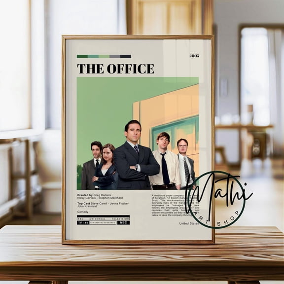 The Office Show Poster, Minimalist Comedy Wall Art, Unframed Paper Poster 8x10in