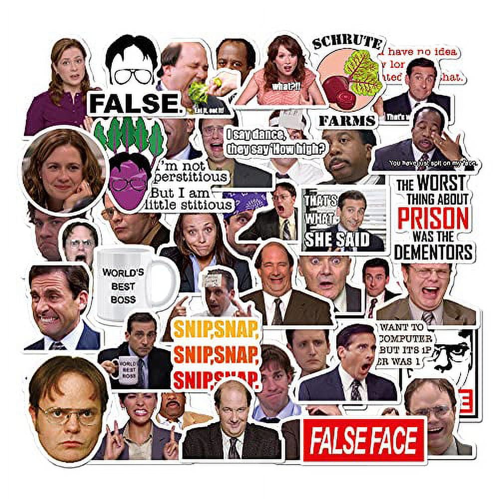 The Office Merchandise Stickers 50pc Sticker Pack for laptop water bottle  etc