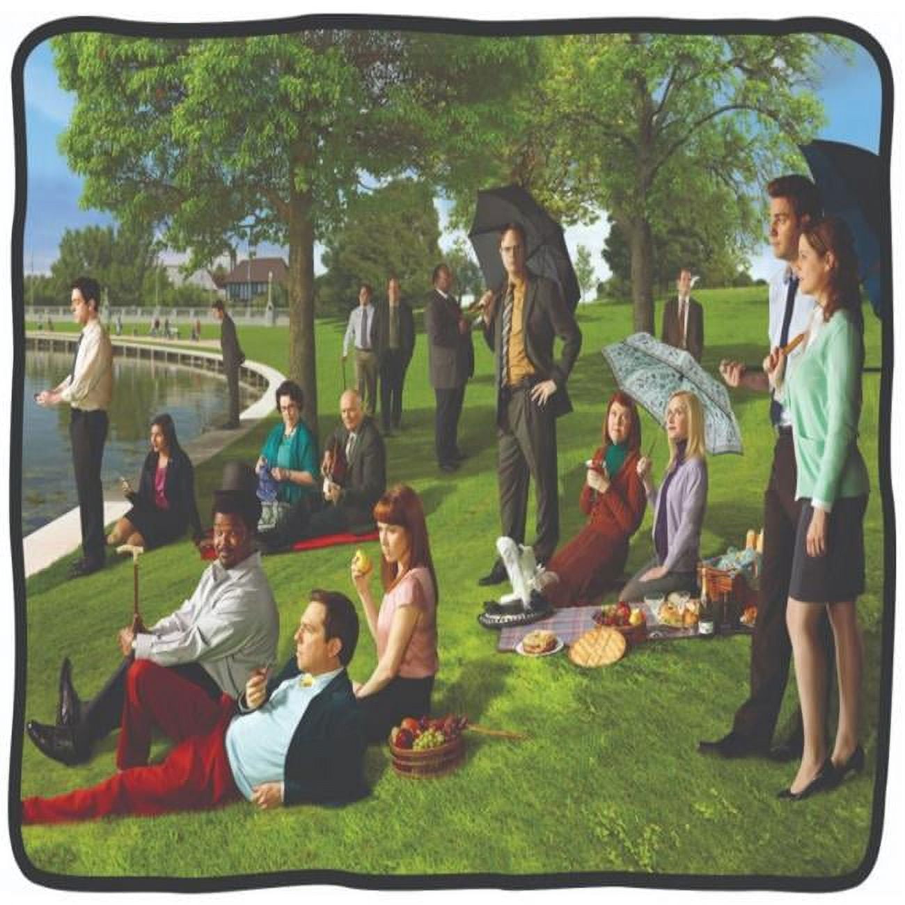 The Office Sunday Afternoon Art Style Fleece Throw Blanket