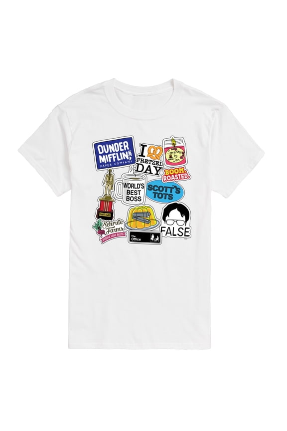 - The Office Stickers - Men's Short Sleeve Graphic T-Shirt