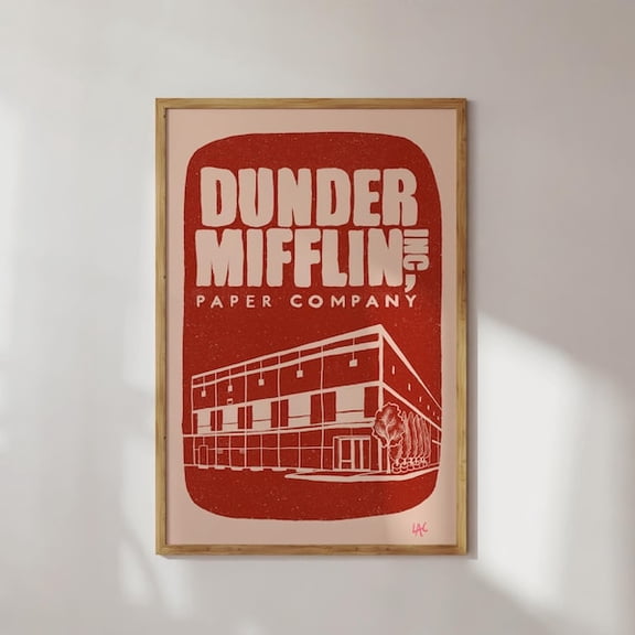 The Office Wall Art Dunder Mifflin Poster Gift- Wall Art Print, 12x18 UNFRAMED