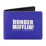 The Office Wallet, Dunder Mifflin Slim Bifold Wallet with Tin Case for Men and Women, Blue