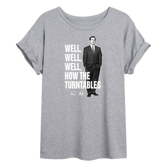 The Office - Well Well Well Turntables - Juniors Ideal Flowy Muscle T-Shirt