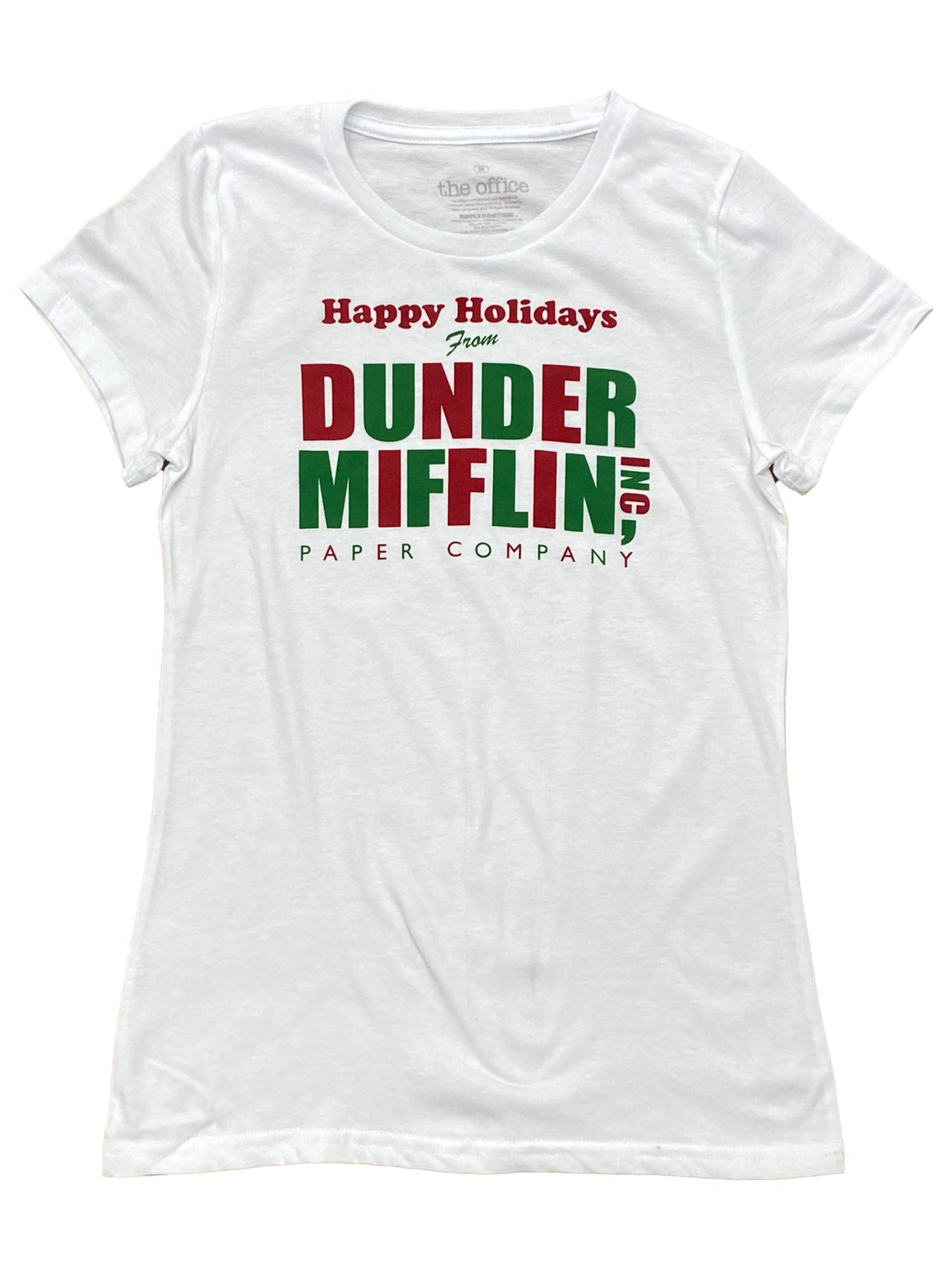 The Office Womens Happy Holidays From Dunder Mifflin Christmas Tee Shirt Small Walmart