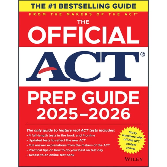 The Official ACT Prep Guide 2025 - 2026: Book + Online Course, (Paperback)
