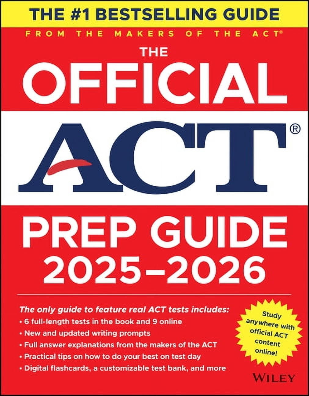 The Official ACT Prep Guide 2025-2026: Book + Online Course, (Paperback)