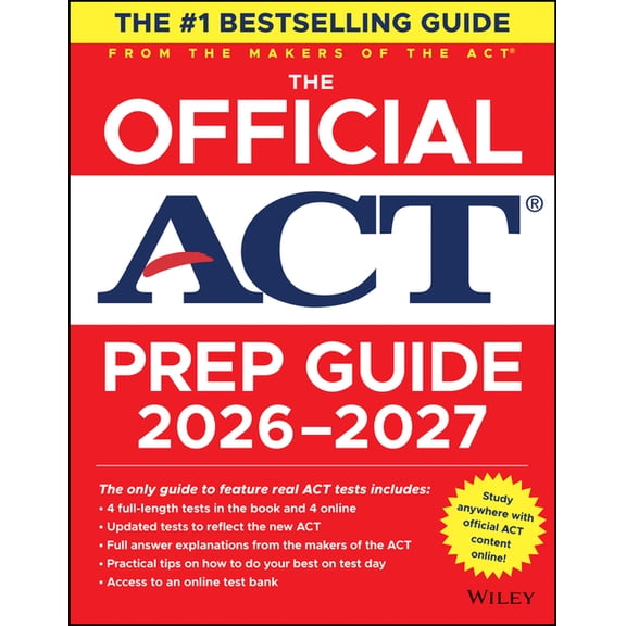 The Official ACT Prep Guide 2026-2027: Book + Online, (Paperback)
