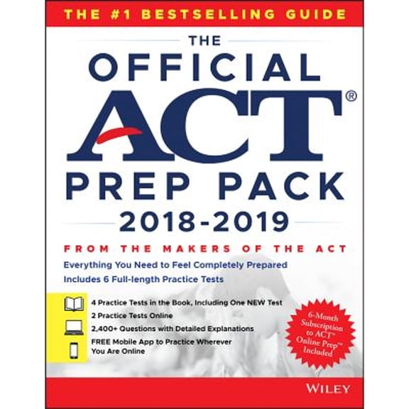 The Official ACT Prep Pack with 6 Full Practice Tests (4 in Official ACT Prep Guide + 2 Online)
