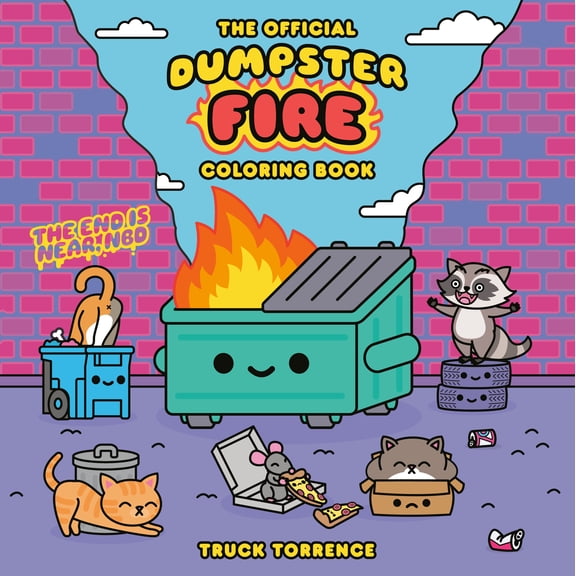 The Official Dumpster Fire Coloring Book, 80 pages (Paperback)