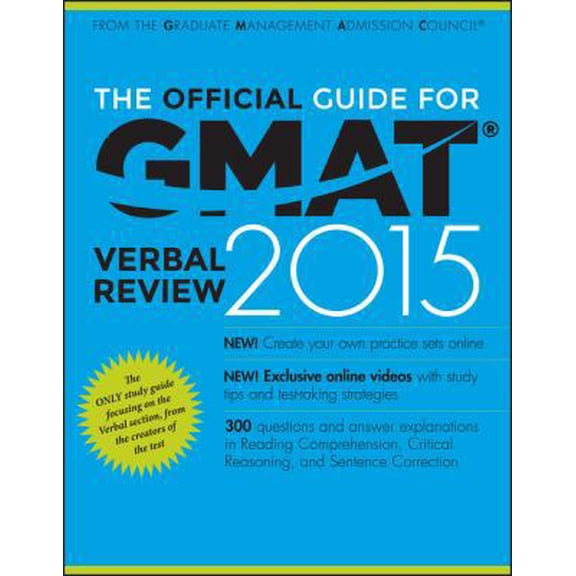 Pre-Owned The Official Guide for Gmat Verbal Review 2015 with Online Question Bank and Exclusive Video + Website (Paperback) 111891418X 9781118914182