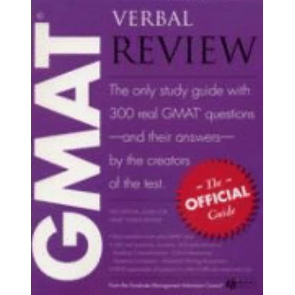 Pre-Owned The Official Guide for Gmat Verbal Review: The Official Guide : the Only Study Guide With 300 Real Gmat Questions - and Their Answers - by the Creato... (Paperback) 1405141786 9781405141789