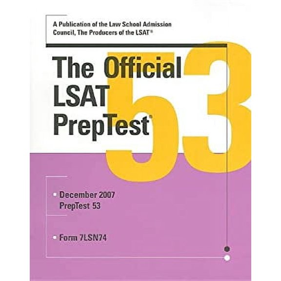 Pre-Owned The Official LSAT PrepTest: Dec 2007 Form 7LSN74 (Paperback) 0979305012 9780979305016