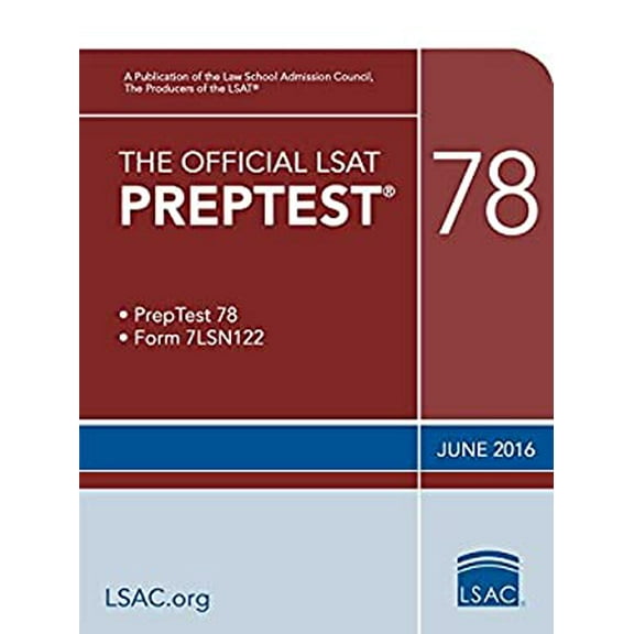 Pre-Owned The Official LSAT Preptest 78: (June 2016 Lsat) (Paperback) 0986086258 9780986086250