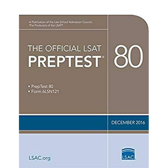 Pre-Owned The Official LSAT Preptest 80: (Dec. 2016 Lsat) (Paperback) 0998339709 9780998339702