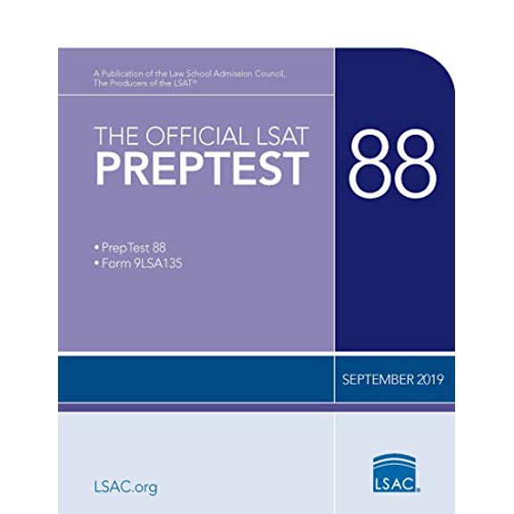 Pre-Owned The Official LSAT Preptest 88: (September 2019 Lsat) (Paperback) 0999658077 9780999658079