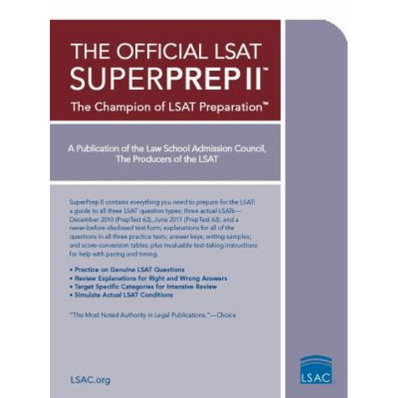 Pre-Owned The Official LSAT Superprep II: The Champion of LSAT Prep (Paperback) 0990718689 9780990718680