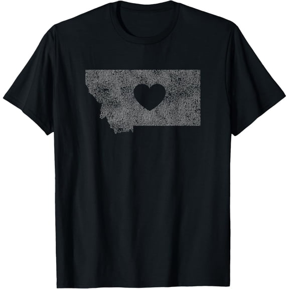 The Official Montana "Love Heart" T-Shirt (Gray) T-Shirt