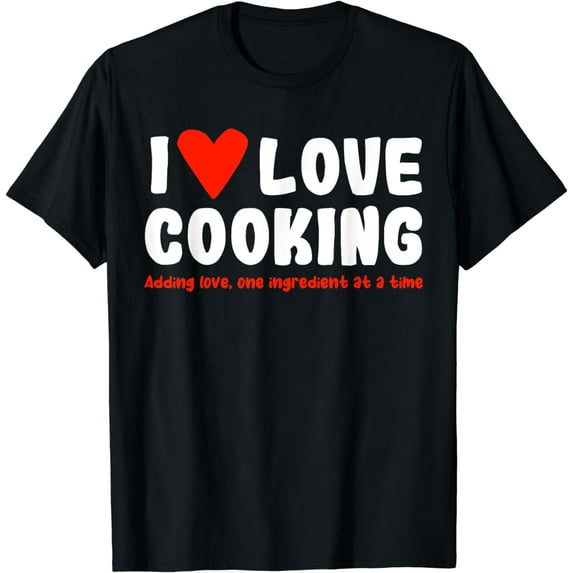 The Official Red Heart Fashion Love BrandI Love Cooking T-Shirt