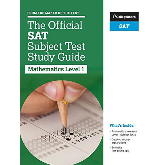 Pre-Owned The Official SAT Subject Test in Mathematics Level 1 Study Guide (Paperback) 1457309300 9781457309304