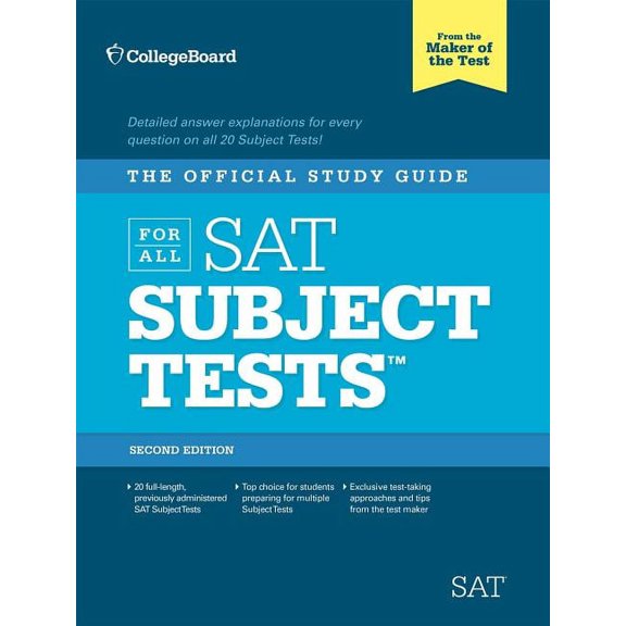 Pre-Owned The Official Study Guide for ALL SAT Subject Tests, 2nd Edition, 9780874479751, 0874479754, Paperback, Second edition