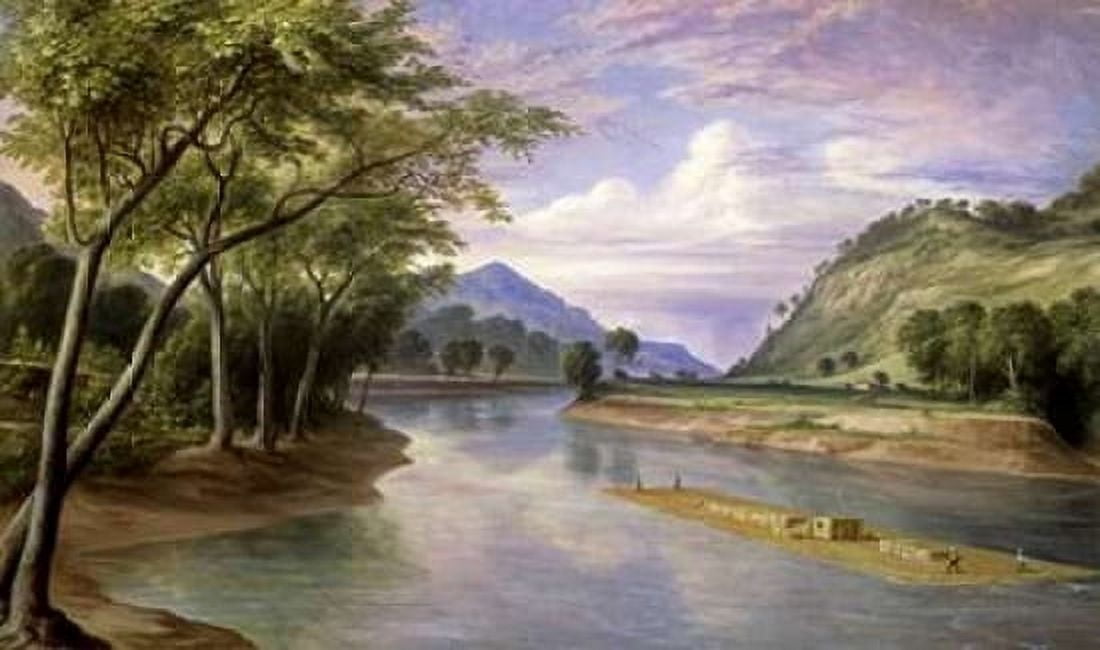 The Ohio River Near Marietta Canvas Art - Henry Cheever Pratt (12 x 18)