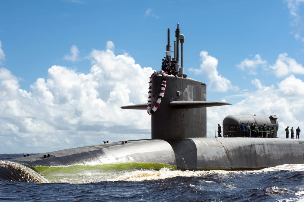 The Ohio-class guided missile submarine USS Georgia Canvas Art - Stocktrek Images (35 x 23)