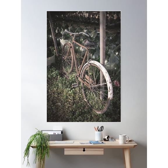 The Old Bicycle In The Barn Poster Wall Art, Modern Wall Decor For Living Room Bedroom, 8x12 UNFRAMED