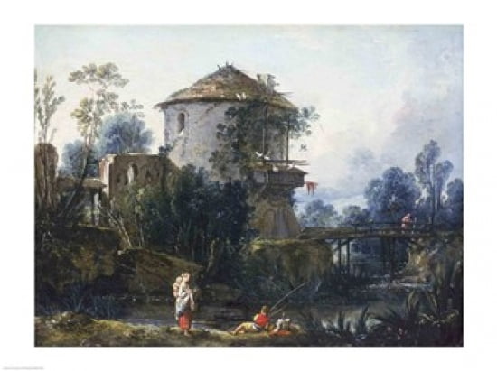 The Old Dovecote Canvas Art - Francois Boucher (24 x 18)