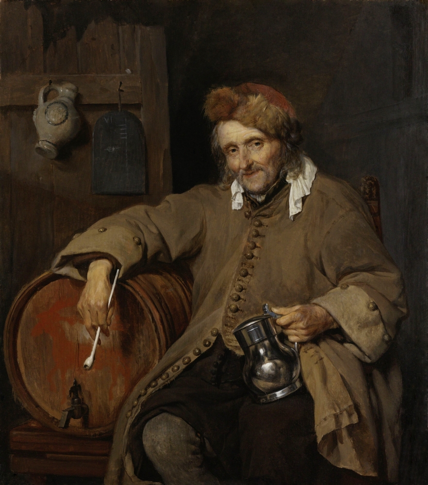 The Old Drinker Canvas Art - (24 x 36)