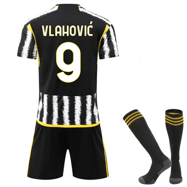 The Old Ladys 23/24 Authentic #9 Vlahovic Home Jersey Kit