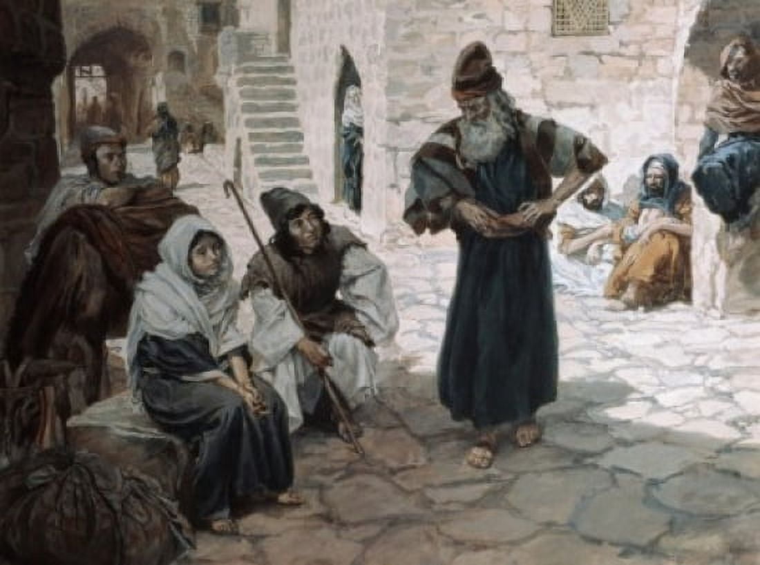 The Old Man Invites the Levite James Tissot (1836-1902 French) Jewish Museum New York City Canvas Art - James Tissot (18 x 24)