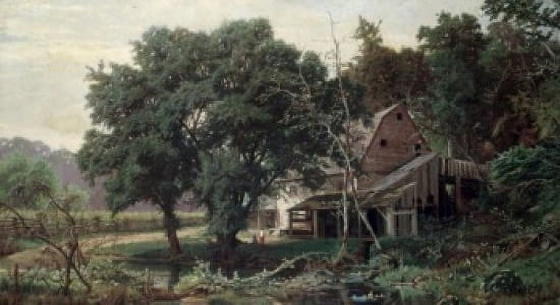The Old Mill by Hugh Bolton Jones (1848-1927) Canvas Art - Hugh Bolton Jones (24 x 36)