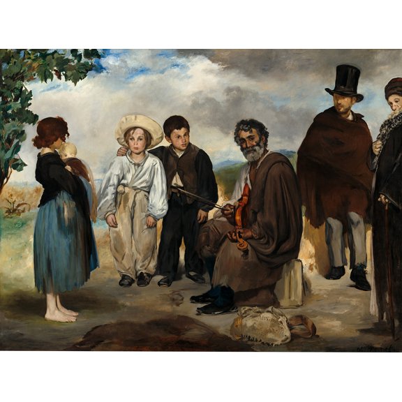 The Old Musician by Edouard Manet - 12" x 18" Art Print Wall Decor