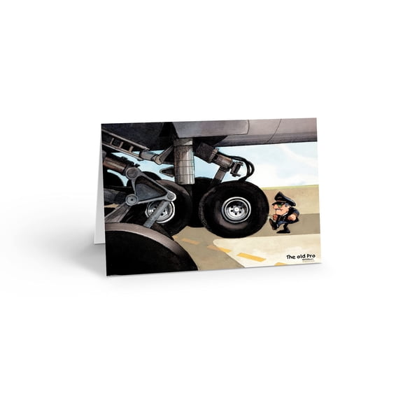 Stonehouse Collection |The Old Pro Funny Airplane Pilot Note Card | 10 Boxed Airplane Note Cards & Envelopes | Pilot Gift (Old Pro)