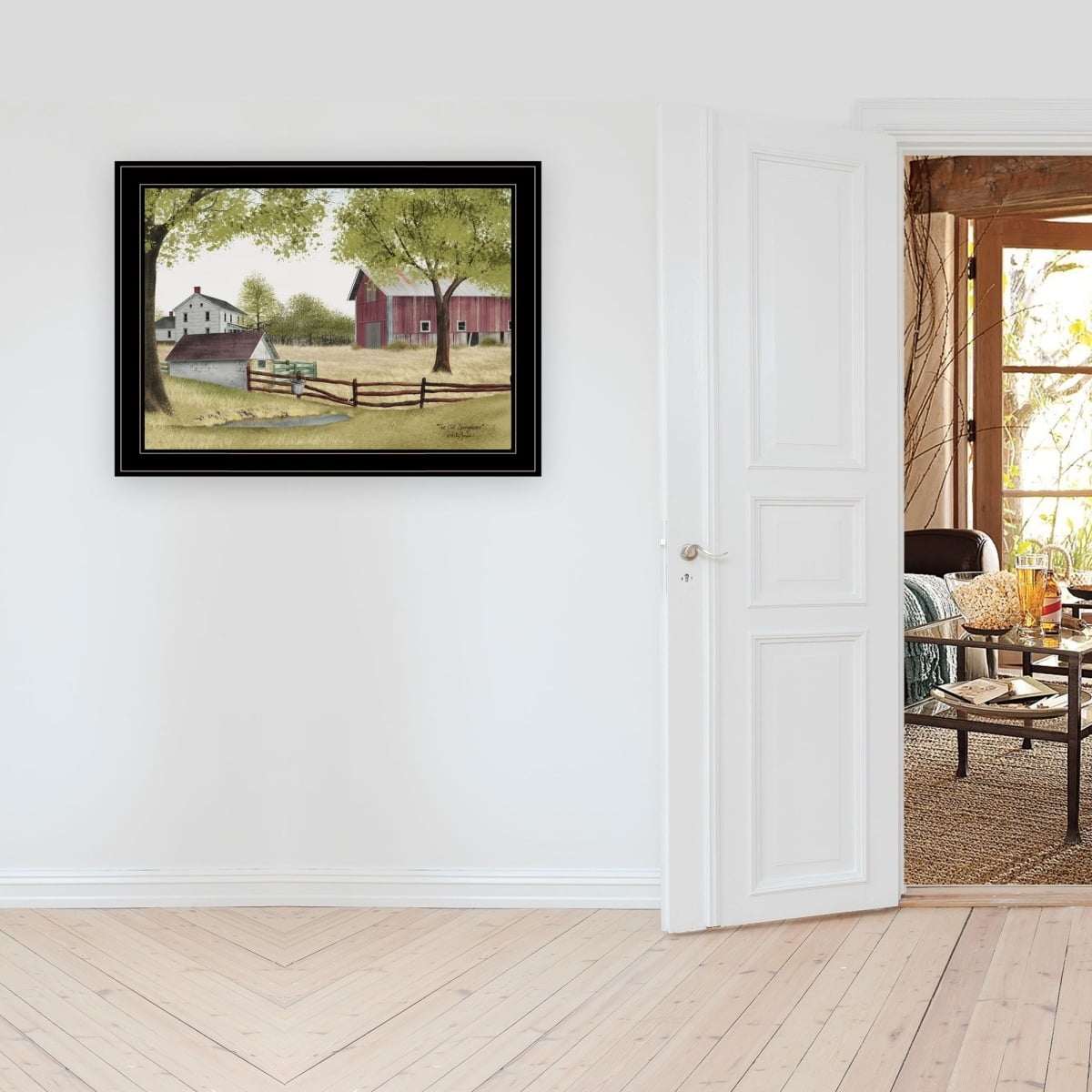 The Old Spring House Framed Giclee Print in Black Frame