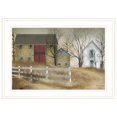 thumbnail image 1 of The Old Stone Barn 1 White Framed Print Wall Art, 1 of 3
