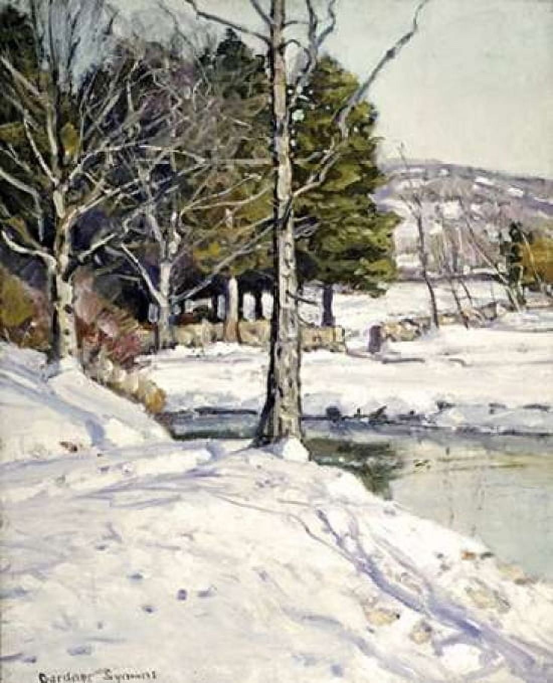 The Old Stone Wall Canvas Art - George Gardiner Symons (22 x 28)