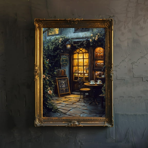 The Old Tea Room Art Print Vintage Café Wall Art Cottagecore Tea Shop Poster for Living Room Bedroom or Gallery Wall Cozy Afternoon Décor