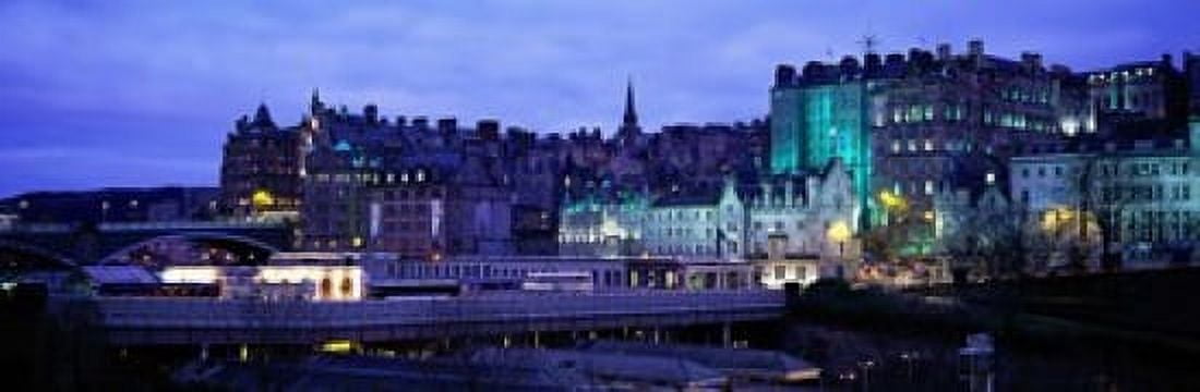 The Old Town Edinburgh Scotland Canvas Art - Panoramic Images (18 x 6)